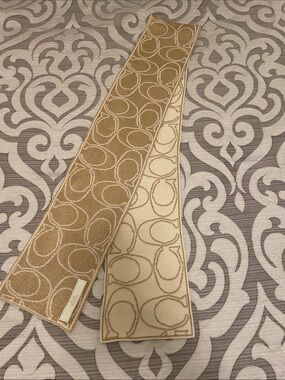Coach Reversible Metallic Scarf
